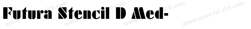 Futura Stencil D Med字体转换